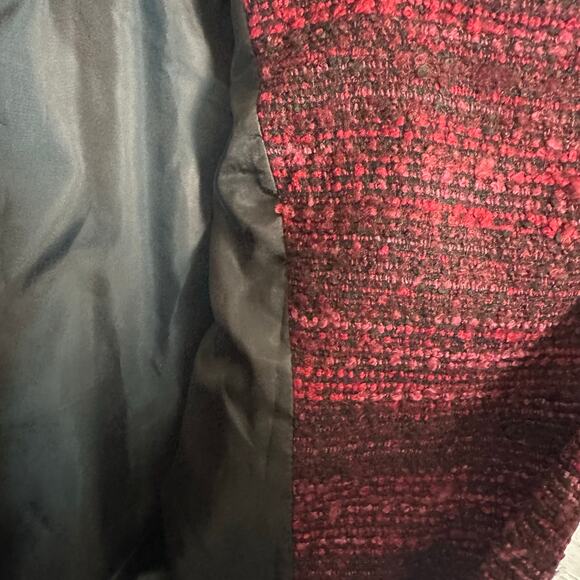 Dana Buchman blazer jacket red Burgundy aviator side zip pockets plus size - Picture 6 of 9